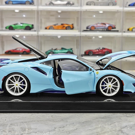 [Dino Model] 1:18 Ferrari 2018 488 Pista Spider Blue Model Car Resin