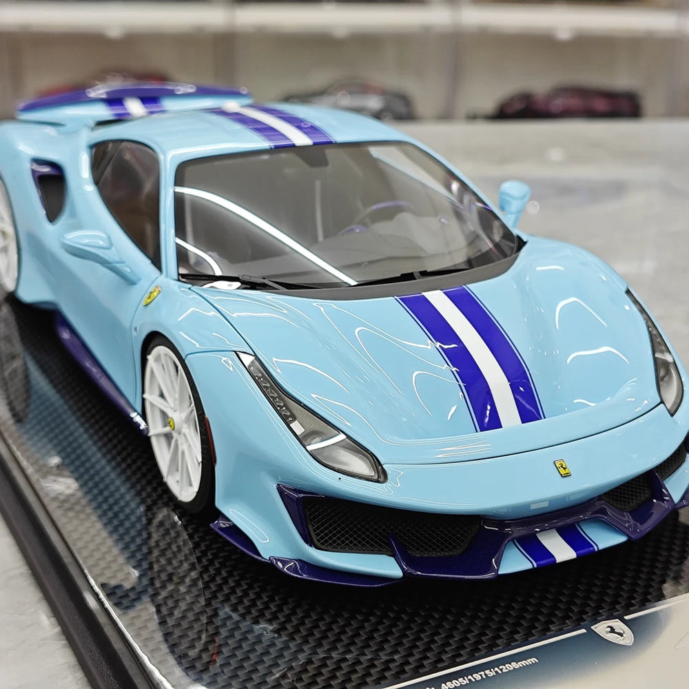 [Dino Model] 1:18 Ferrari 2018 488 Pista Spider Blue Model Car Resin