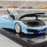 [Dino Model] 1:18 Ferrari 2018 488 Pista Spider Blue Model Car Resin