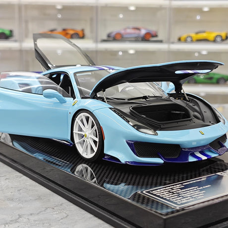 [Dino Model] 1:18 Ferrari 2018 488 Pista Spider Blue Model Car Resin