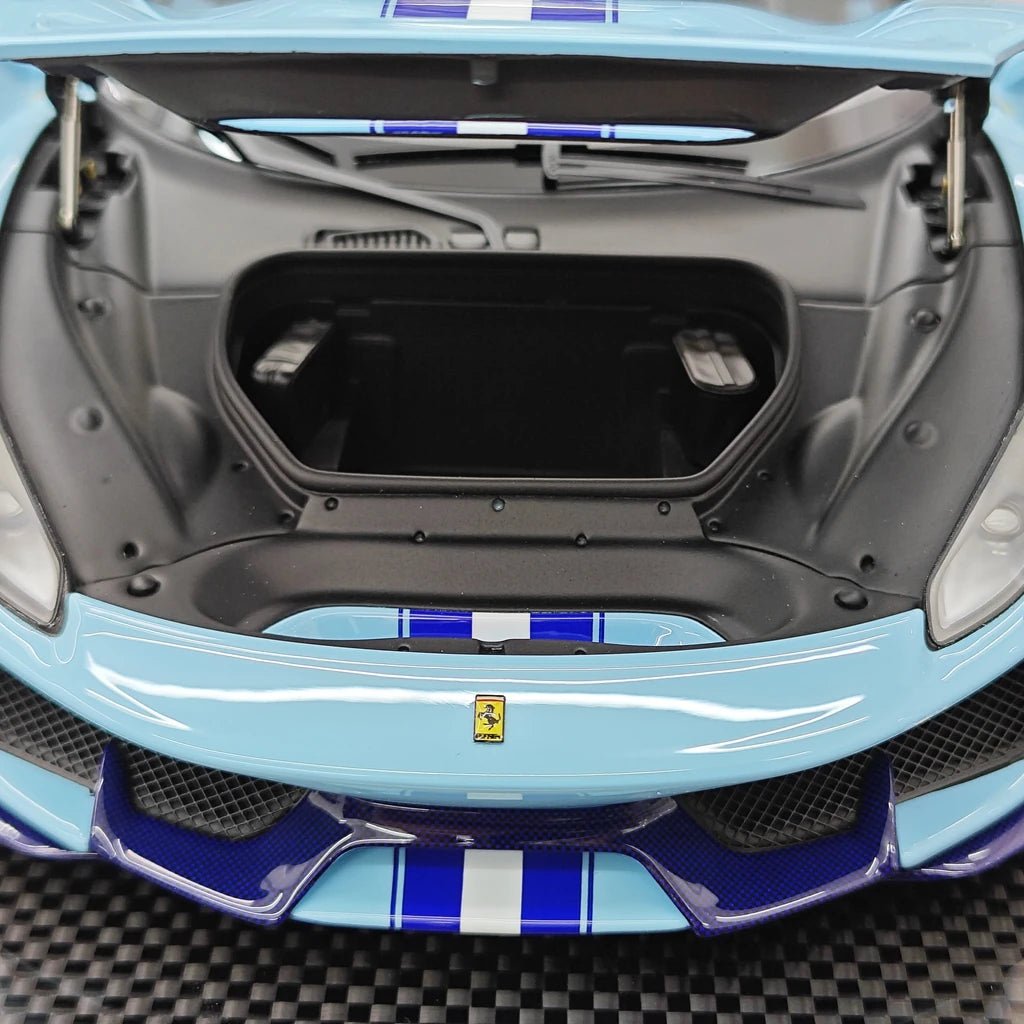 [Dino Model] 1:18 Ferrari 2018 488 Pista Spider Blue Model Car Resin