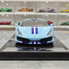 [Dino Model] 1:18 Ferrari 2018 488 Pista Spider Blue Model Car Resin