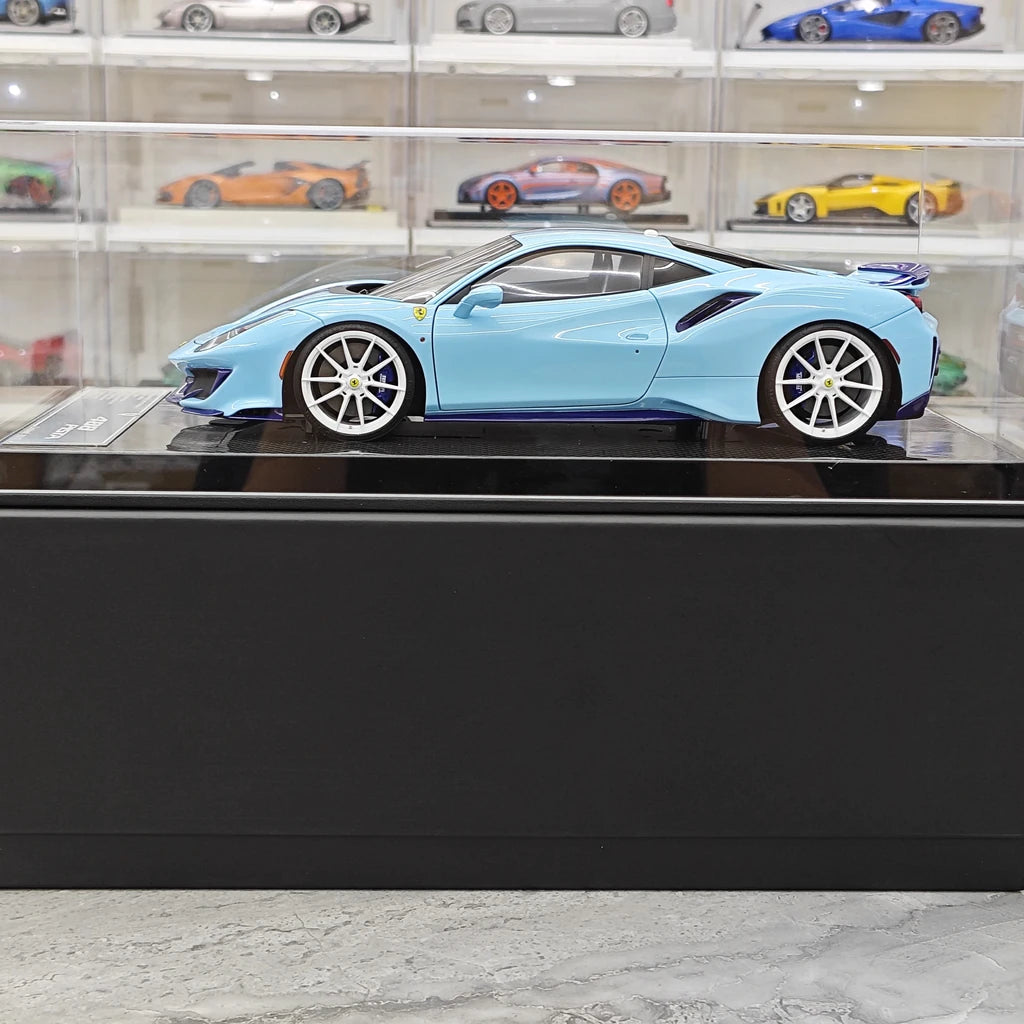 [Dino Model] 1:18 Ferrari 2018 488 Pista Spider Blue Model Car Resin