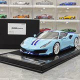 [Dino Model] 1:18 Ferrari 2018 488 Pista Spider Blue Model Car Resin