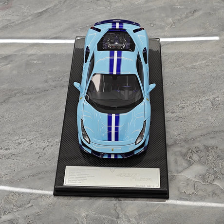 [Dino Model] 1:18 Ferrari 2018 488 Pista Spider Blue Model Car Resin