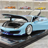 [Dino Model] 1:18 Ferrari 2018 488 Pista Spider Blue Model Car Resin
