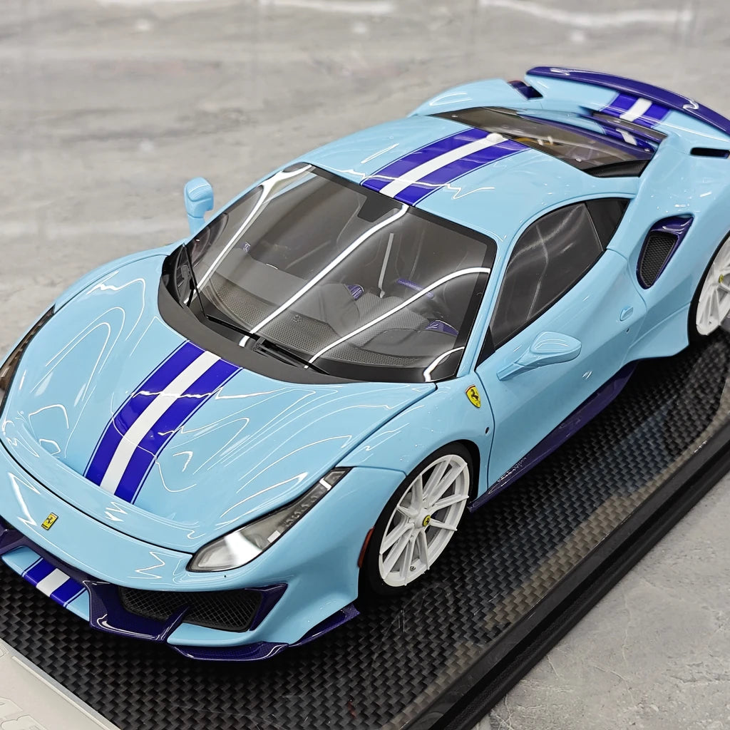 [Dino Model] 1:18 Ferrari 2018 488 Pista Spider Blue Model Car Resin