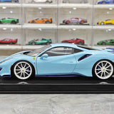 [Dino Model] 1:18 Ferrari 2018 488 Pista Spider Blue Model Car Resin