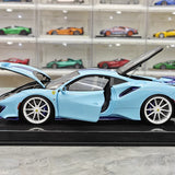 [Dino Model] 1:18 Ferrari 2018 488 Pista Spider Blue Model Car Resin