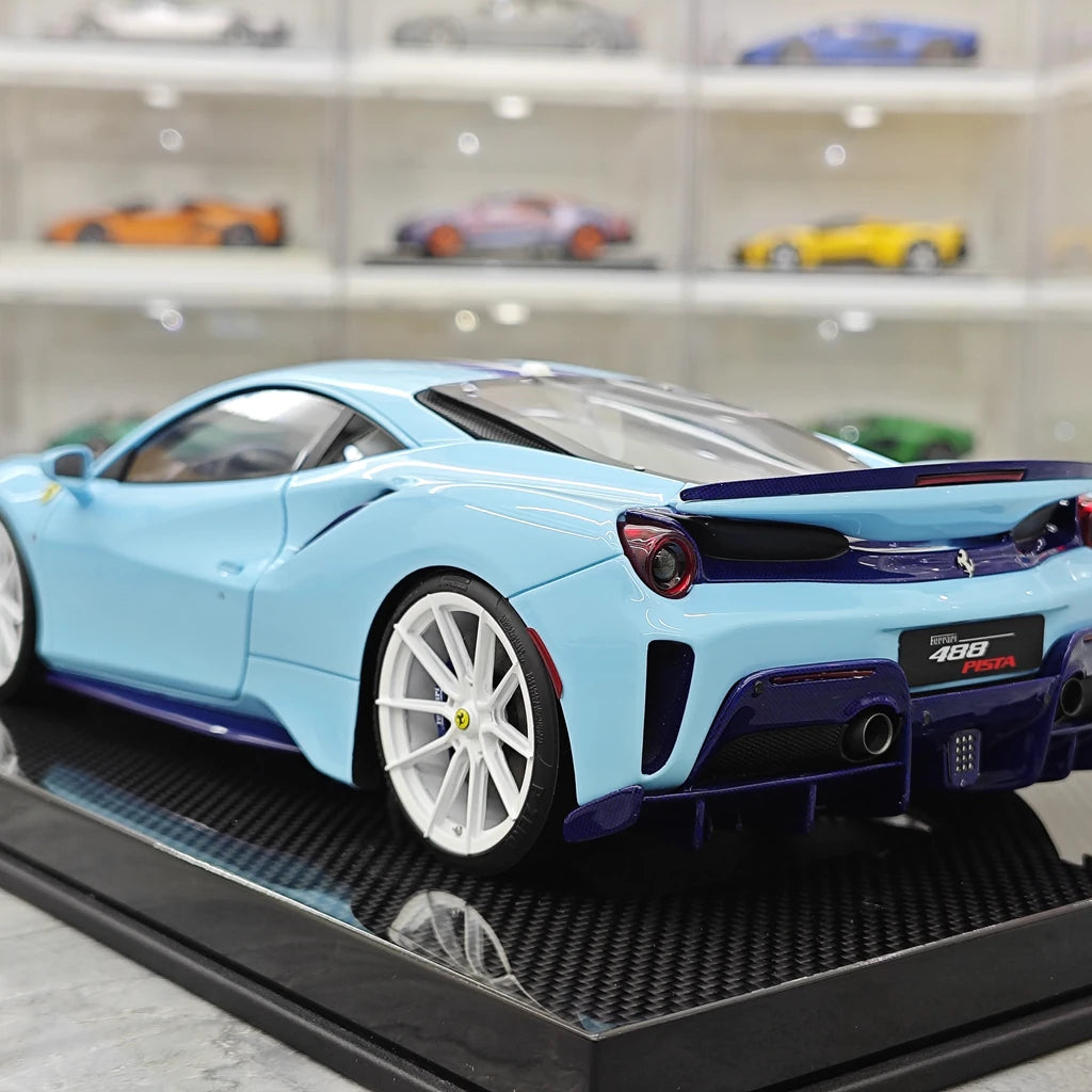 [Dino Model] 1:18 Ferrari 2018 488 Pista Spider Blue Model Car Resin