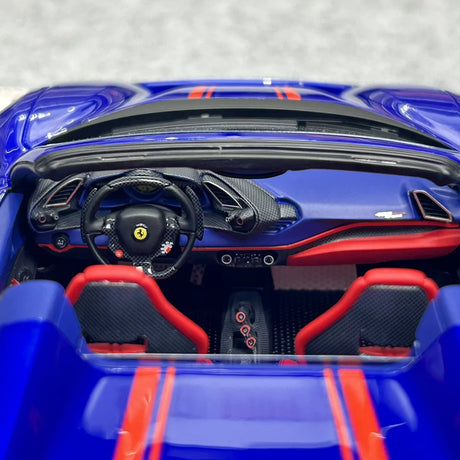 Dino Model Ferrari 2018 488 Pista Spider Blue Racing Livery 1:18 – Verzamelbare resin modelresin resin