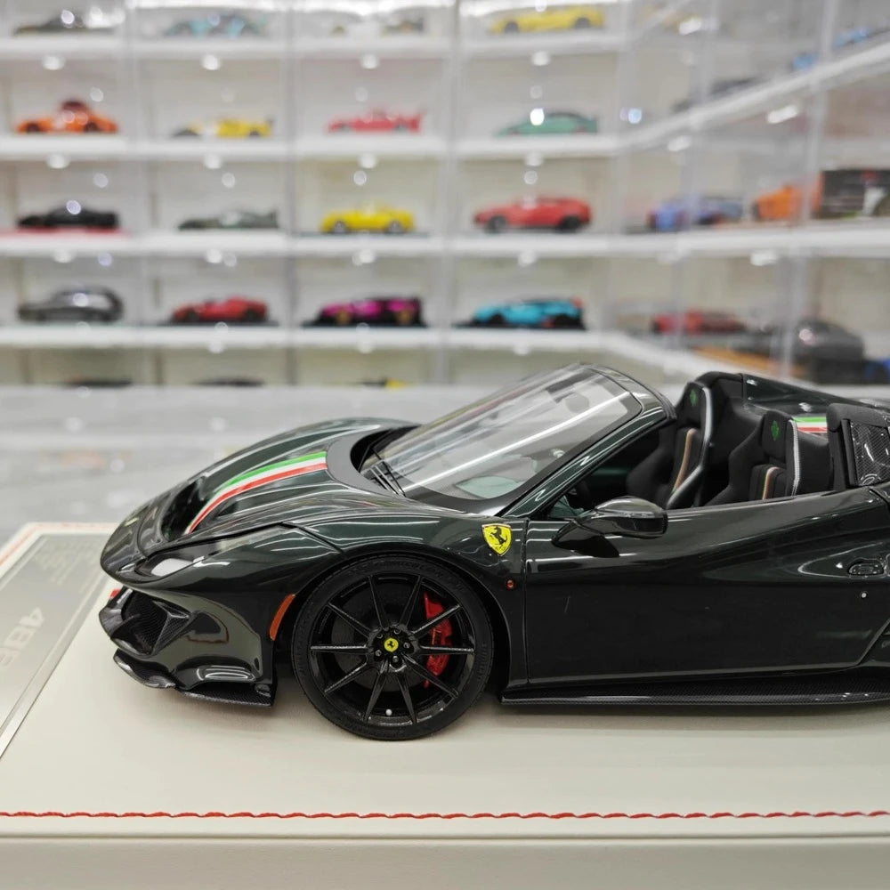 [Dino modello] 1:18 Ferrari 2018 488 Pista Spider Deep verde modellino di auto resina