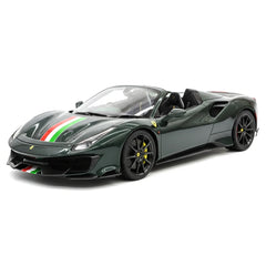 [Dino modello] 1:18 Ferrari 2018 488 Pista Spider Deep verde modellino di auto resina