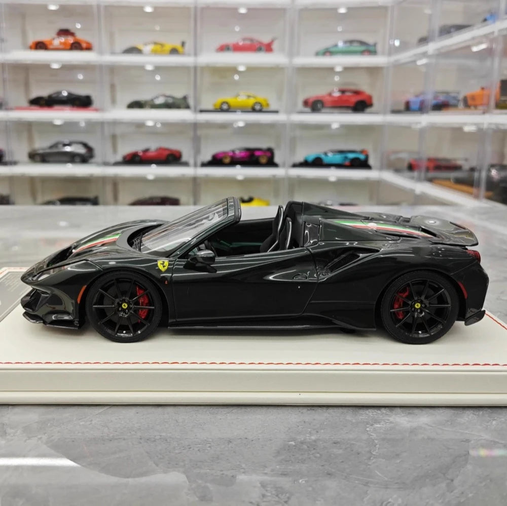 [Dino modello] 1:18 Ferrari 2018 488 Pista Spider Deep verde modellino di auto resina