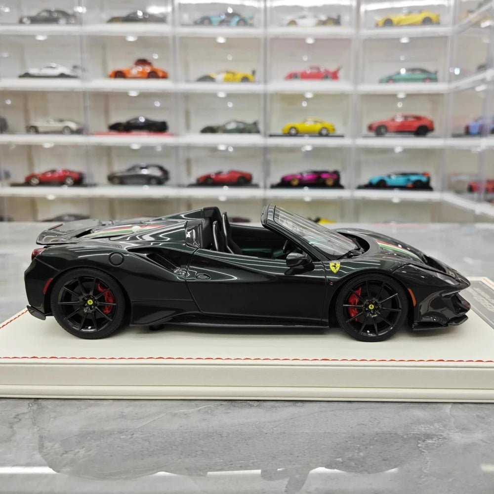 [Dino modello] 1:18 Ferrari 2018 488 Pista Spider Deep verde modellino di auto resina