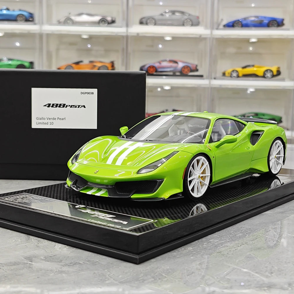 [Dino Model] 1:18 Ferrari 2018 488 Pista Spider Green Model Car Resin