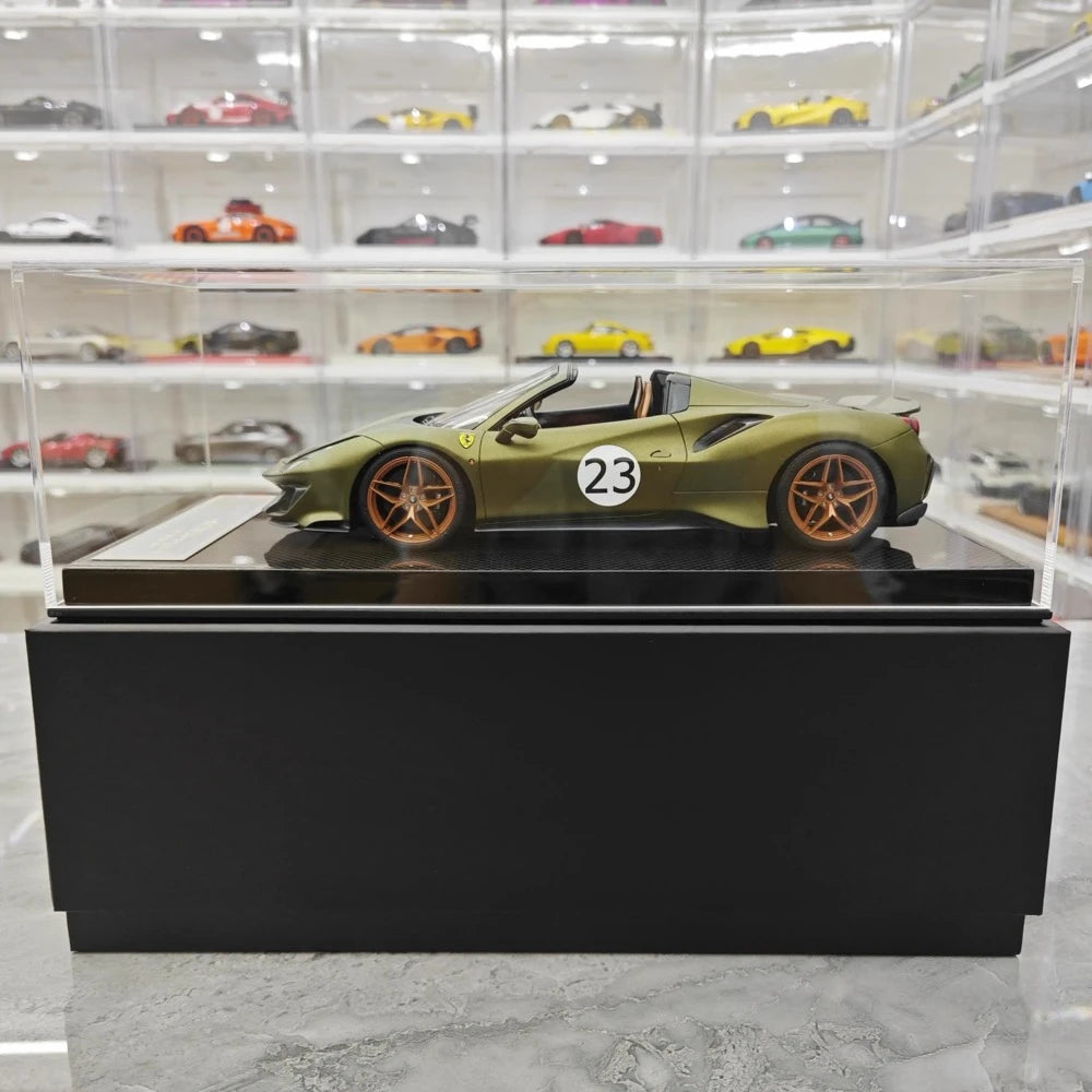 [Dino Model] 1:18 Ferrari 2018 488 Pista Spider Green No.23 Model Car Resin