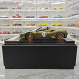 [Dino Model] 1:18 Ferrari 2018 488 Pista Spider Green No.23 Model Car Resin