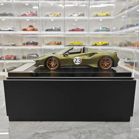 [Dino Model] 1:18 Ferrari 2018 488 Pista Spider grön No.23 modellbil harts
