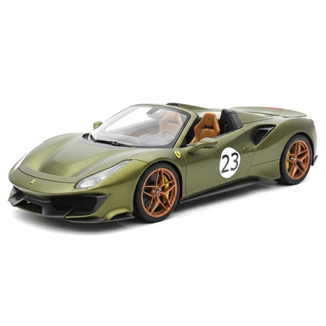 [Dino Model] 1:18 Ferrari 2018 488 Pista Spider grön No.23 modellbil harts