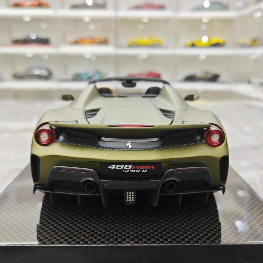 [Dino Model] 1:18 Ferrari 2018 488 Pista Spider Green No.23 Model Car Resin