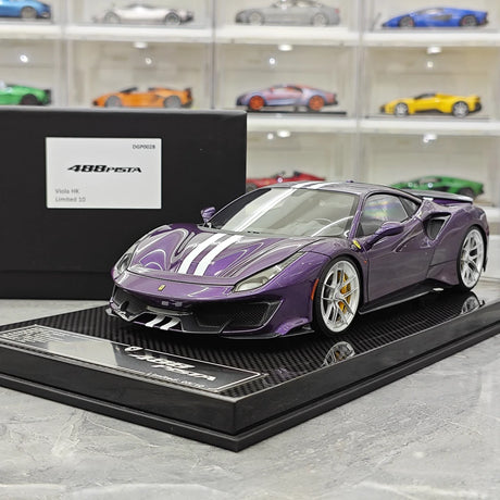 [Dino Model] 1:18 Ferrari 2018 488 Pista Spider Purple Model Car Resin
