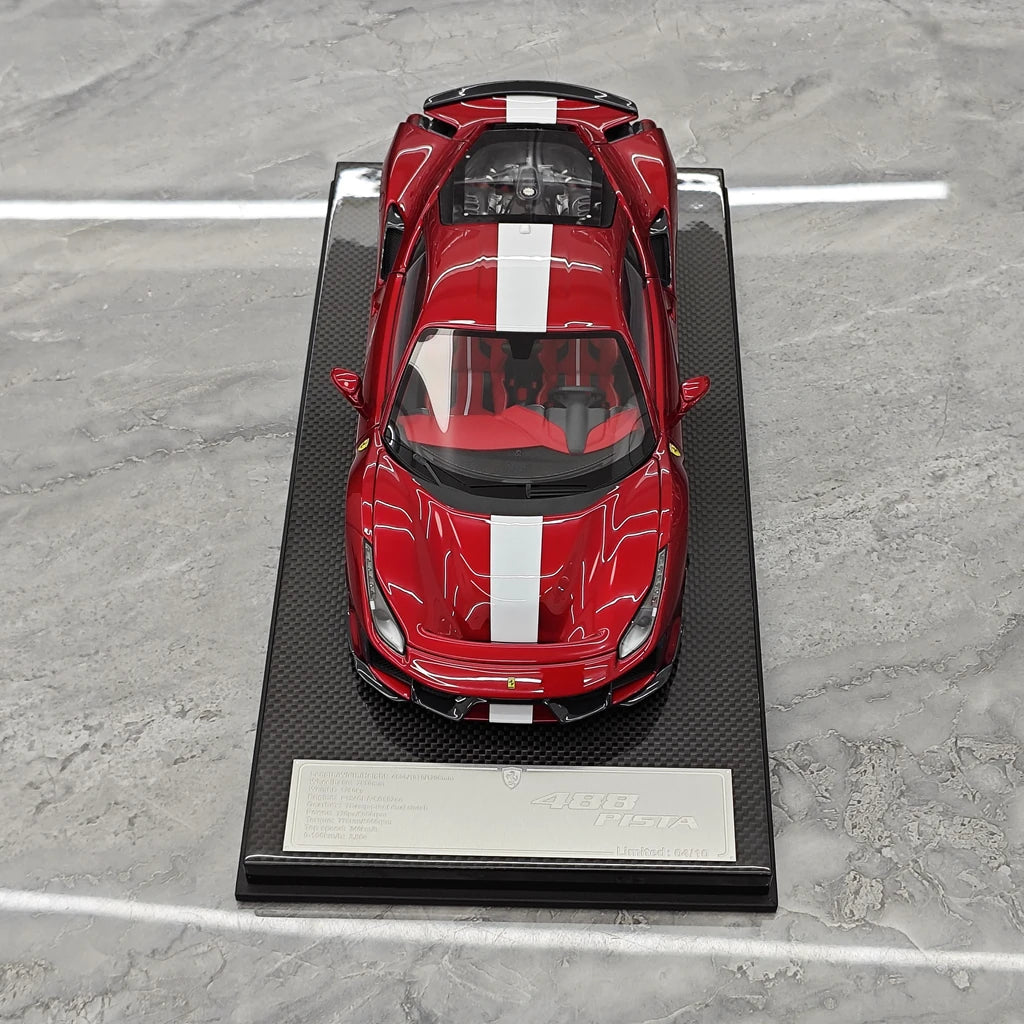 [Dino Model] 1:18 Ferrari 2018 488 Pista Spider Red Model Car Resin