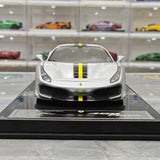 [Dino Model] 1:18 Ferrari 2018 488 Pista Spider Silver Model Car Resin