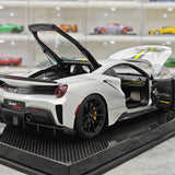 [Dino Model] 1:18 Ferrari 2018 488 Pista Spider Silver Model Car Resin