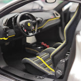 [Dino Model] 1:18 Ferrari 2018 488 Pista Spider Silver Model Car Resin