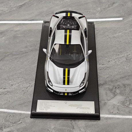 [Dino Model] 1:18 Ferrari 2018 488 Pista Spider Silver Model Car Resin