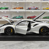 [Dino Model] 1:18 Ferrari 2018 488 Pista Spider Silver Model Car Resin