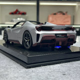 Dino Model Ferrari 2018 488 Pista Spider Silver Red Stripe 1:18 – samlarobjekt resinmodellresin resin