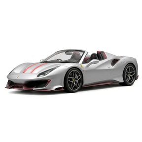 Dino Model Ferrari 2018 488 Pista Spider Silver Red Stripe 1:18 – samlarobjekt resinmodellresin resin
