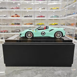 [Dino Model] 1:18 Ferrari 2018 488 Pista Spider Tiffany Blue No.15 Model Car Resin