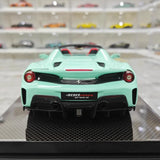 [Dino Model] 1:18 Ferrari 2018 488 Pista Spider Tiffany Blue No.15 Model Car Resin