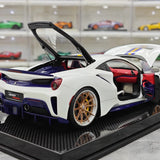 [Dino Model] 1:18 Ferrari 2018 488 Pista Spider White Model Car Resin