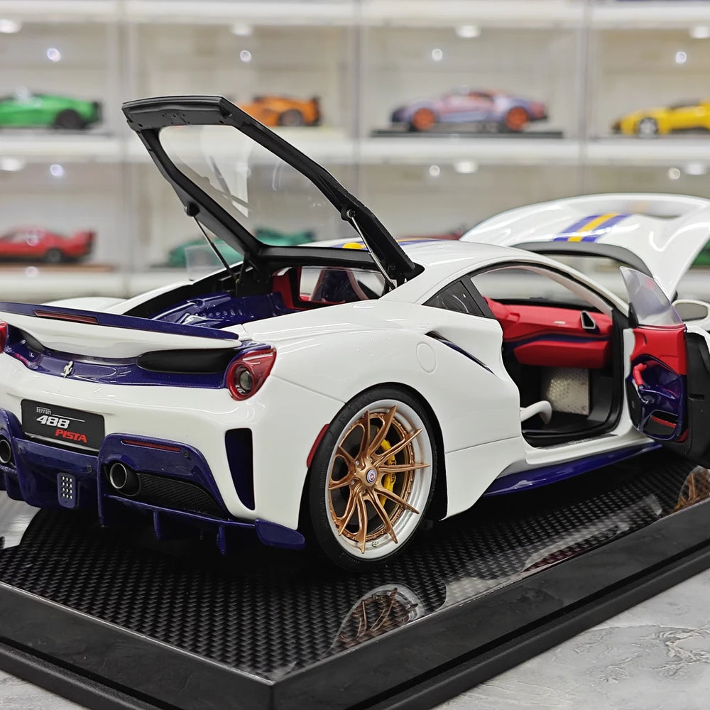 [Dino Model] 1:18 Ferrari 2018 488 Pista Spider White Model Car Resin