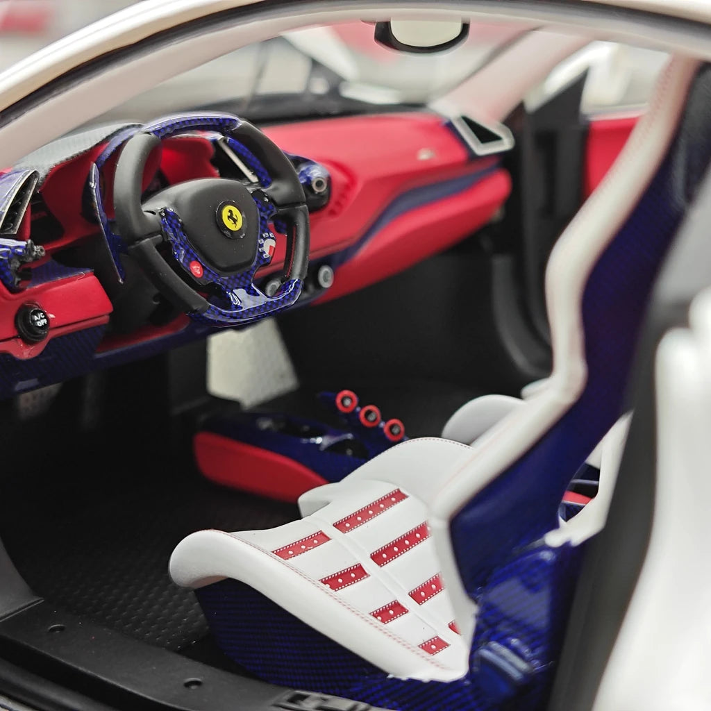 [Dino Model] 1:18 Ferrari 2018 488 Pista Spider White Model Car Resin