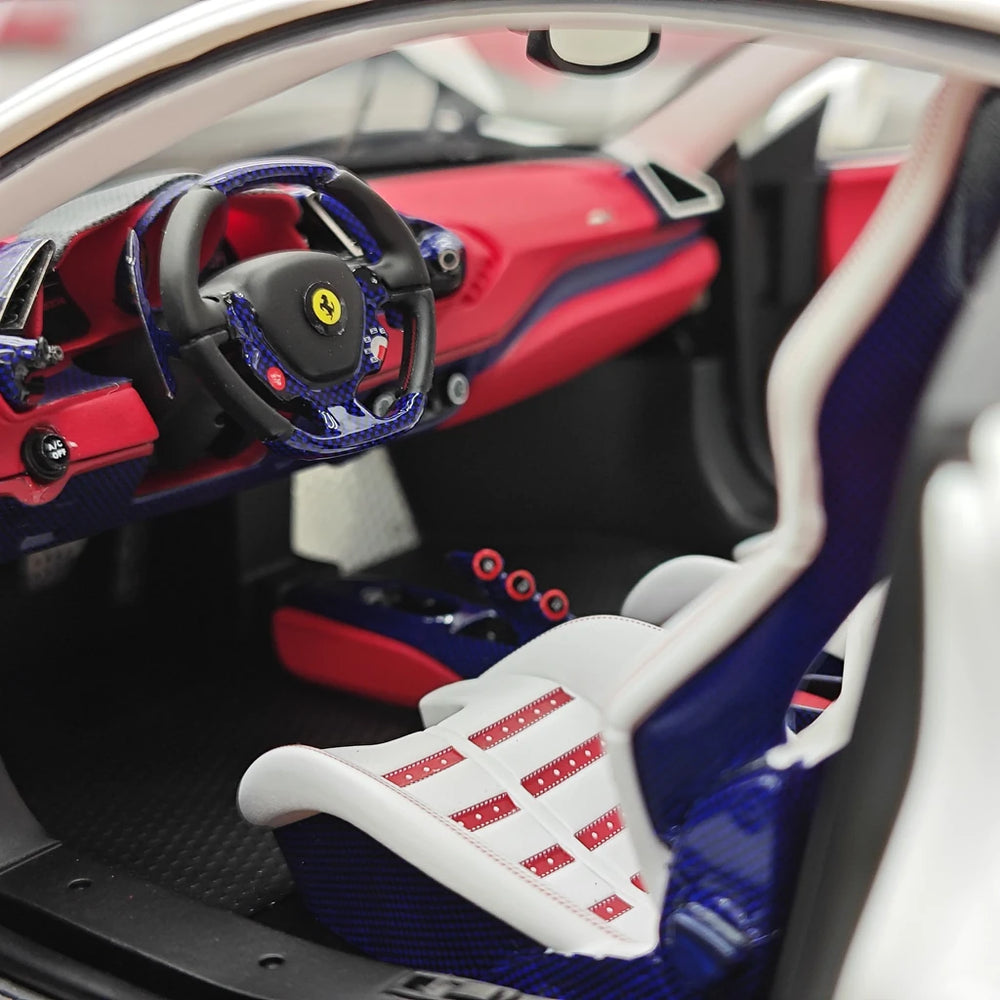 [Dino Model] 1:18 Ferrari 2018 488 Pista Spider White Model Car Resin