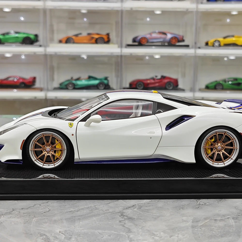 [Dino Model] 1:18 Ferrari 2018 488 Pista Spider White Model Car Resin