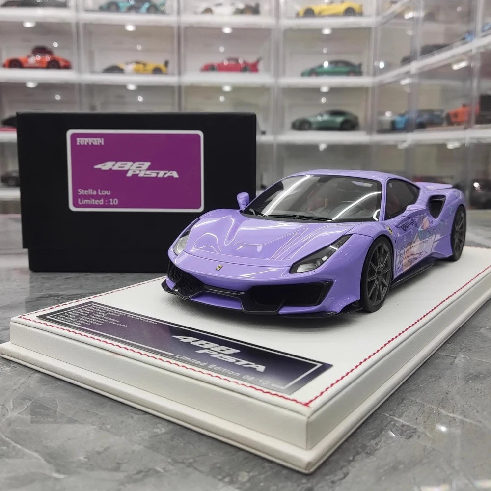 [Dino modello] 1:18 Ferrari 2018 488 Pista StellaLou modellino di auto resina
