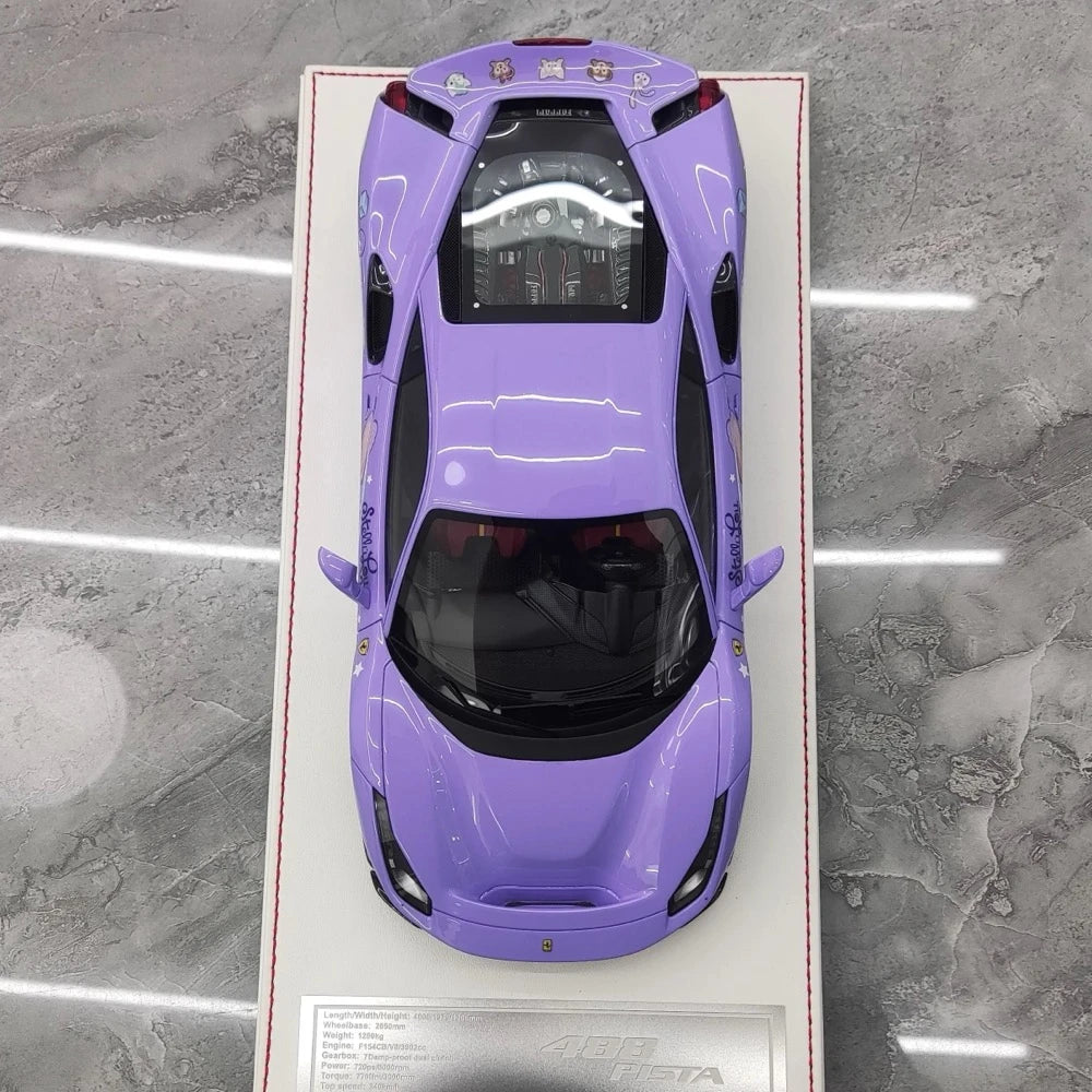 [Dino modello] 1:18 Ferrari 2018 488 Pista StellaLou modellino di auto resina