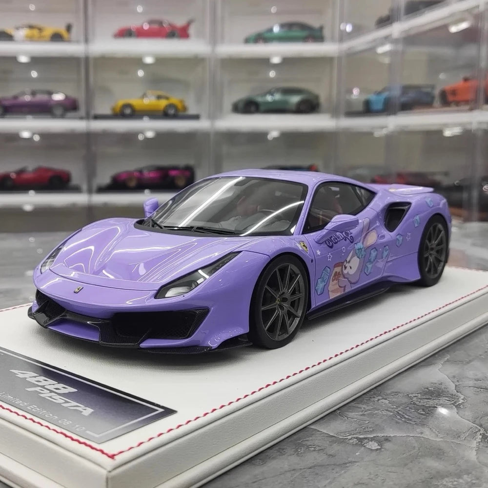 [Dino modello] 1:18 Ferrari 2018 488 Pista StellaLou modellino di auto resina
