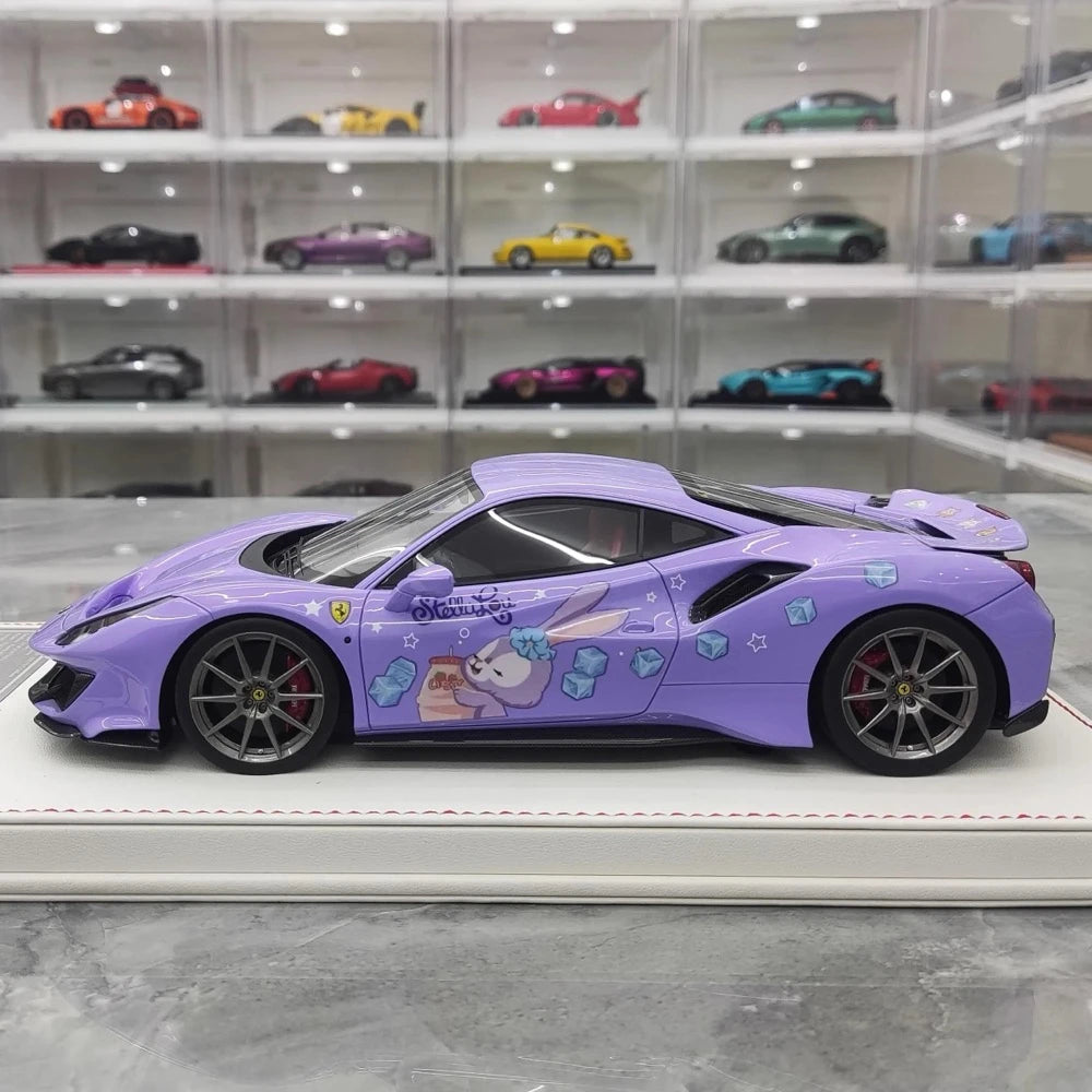 [Dino modello] 1:18 Ferrari 2018 488 Pista StellaLou modellino di auto resina