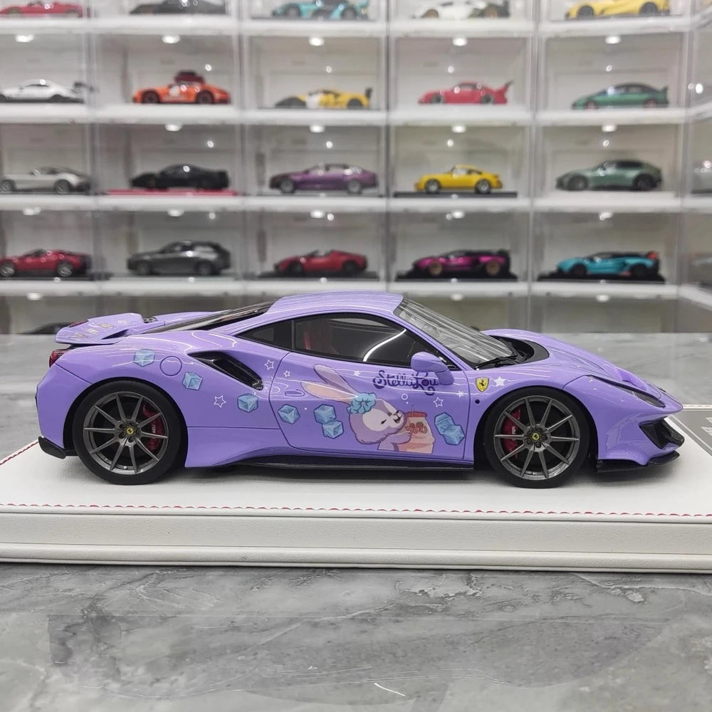 [Dino modello] 1:18 Ferrari 2018 488 Pista StellaLou modellino di auto resina