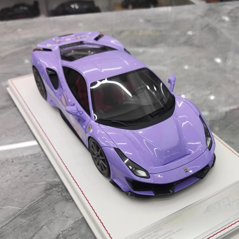 [Dino modello] 1:18 Ferrari 2018 488 Pista StellaLou modellino di auto resina