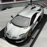 Dino Model Lamborghini 2018 Aventador SVJ كوبيه سيلفر 1:18 – راتنج موديل قابل للجمع