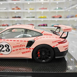[Dino Model] 1:18 Porsche 2018 911 GT2 RS Weissach Package Pink Pig Model Car Resin