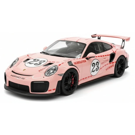 [Dino Model] 1:18 Porsche 2018 911 GT2 RS Weissach Package Pink Pig Model Car Resin